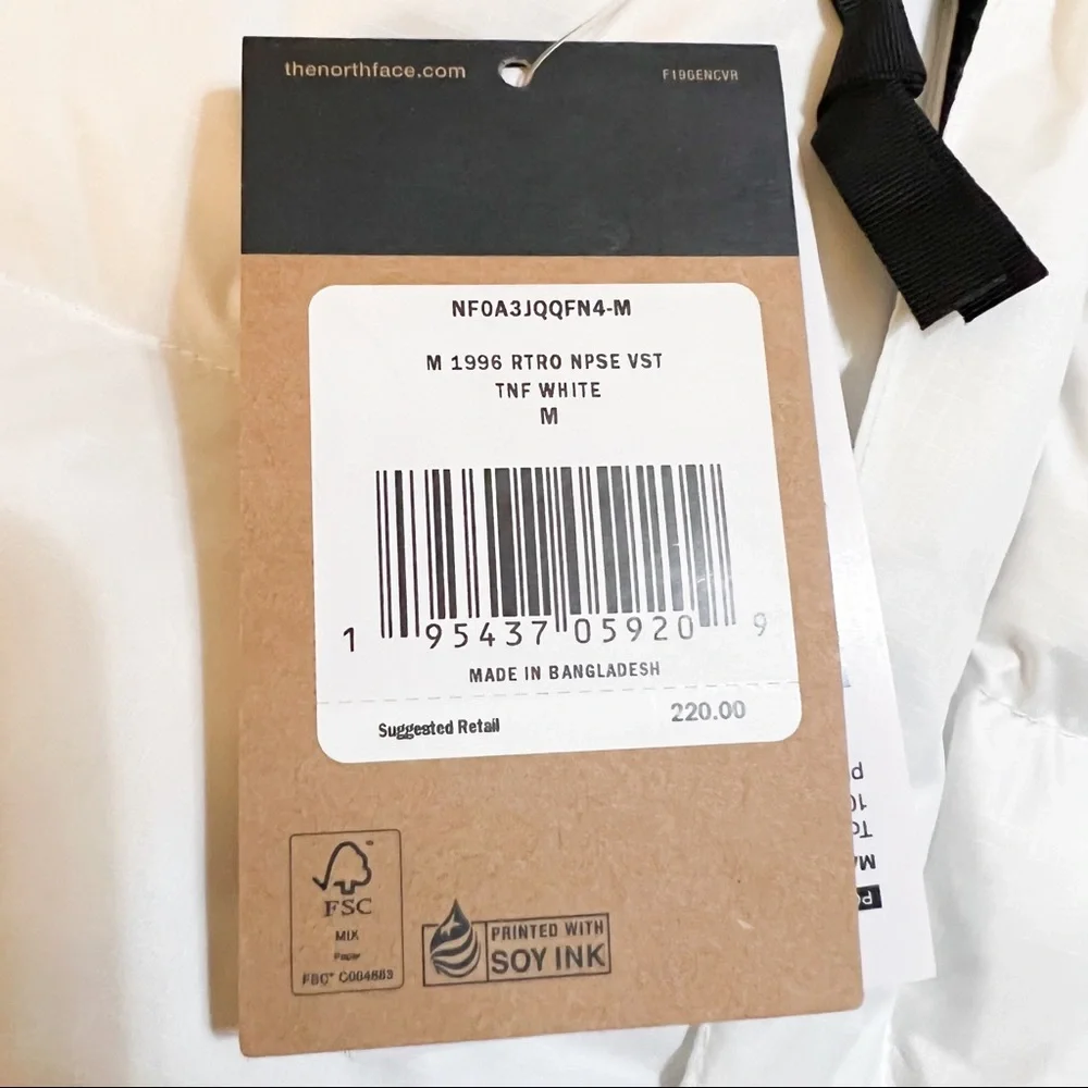 The North Face 1996 Nuptse Vest White🔥🔥🔥🔥🔥 - Picture 15 of 16